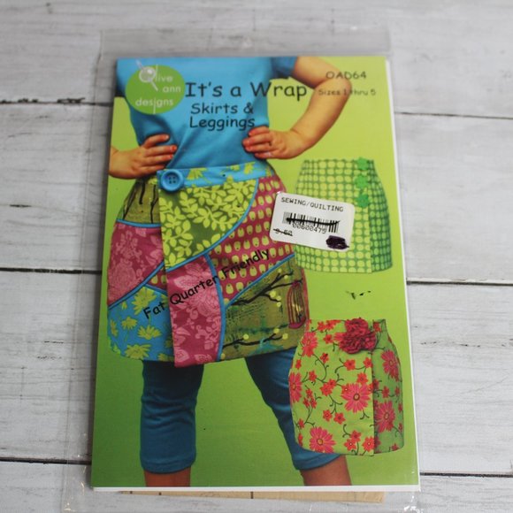 Women's Sewing Pattern Patchwork Quilt Wrap Skirt Leggings Size 1 2 3 4 6 - Picture 5 of 5